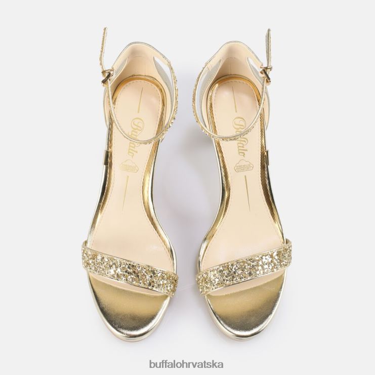 zlato Buffalo monroe 2 veganske sandale na petu |sandale TDD6T228